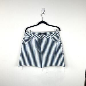 Factorie High Waisted Striped Mini Skirt, Size 10